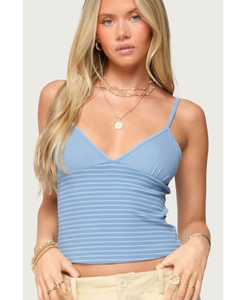 Women's Hemsley Striped Ribbed Tank Top