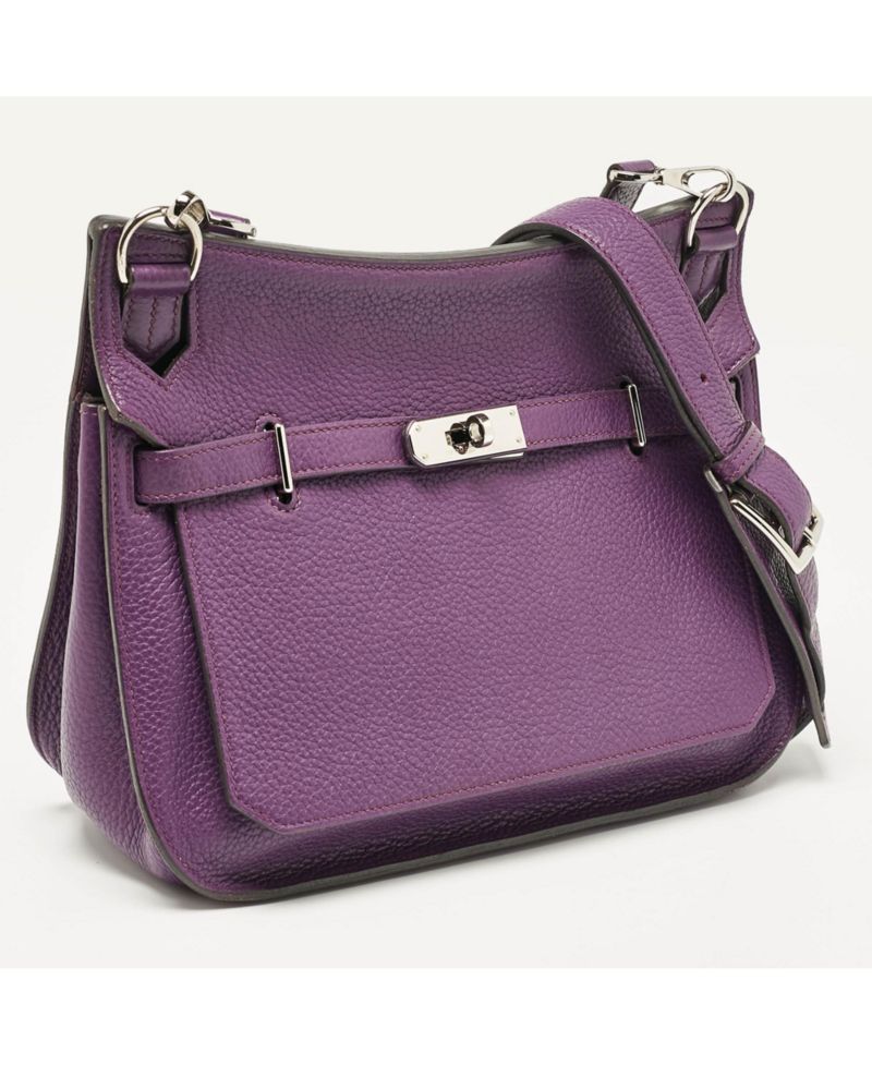 Pre-Owned HERMES Women's Ultraviolet Women's Togo Leather Palladium Finish