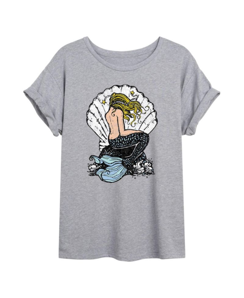 Trendy Juniors Mermaid Graphic Oversized Tee