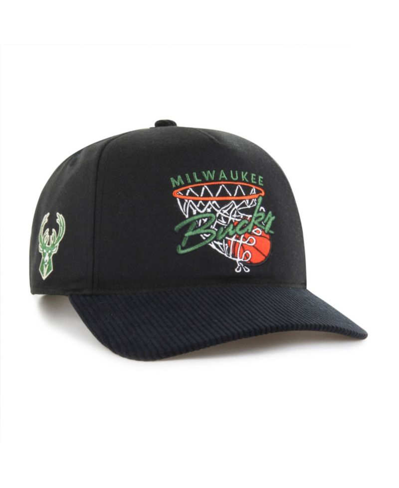 Men's '47 Black Milwaukee Bucks Nothing But Net Hitch Adjustable Hat