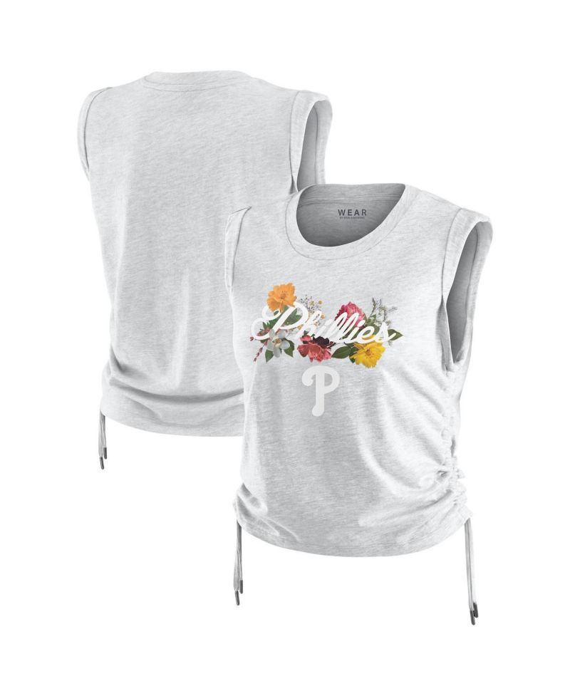Women's Heather Gray Philadelphia Phillies Cinched Tank Top