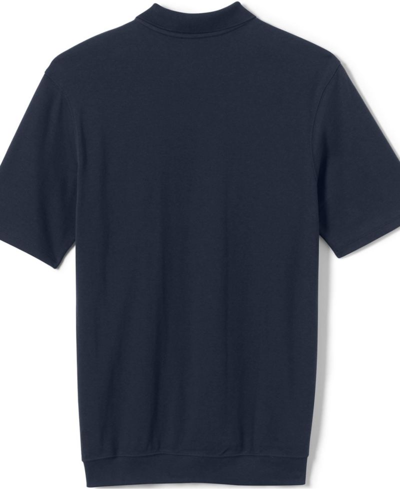 School Uniform Kids Short Sleeve Banded Bottom Polo Shirt