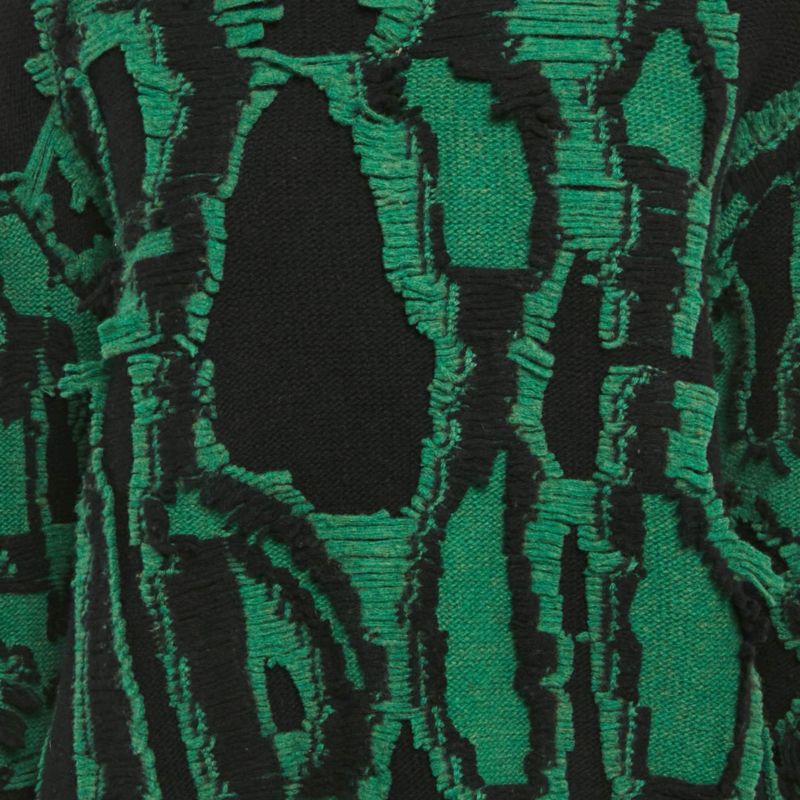Women's Frayed Knit Crewneck Sweater