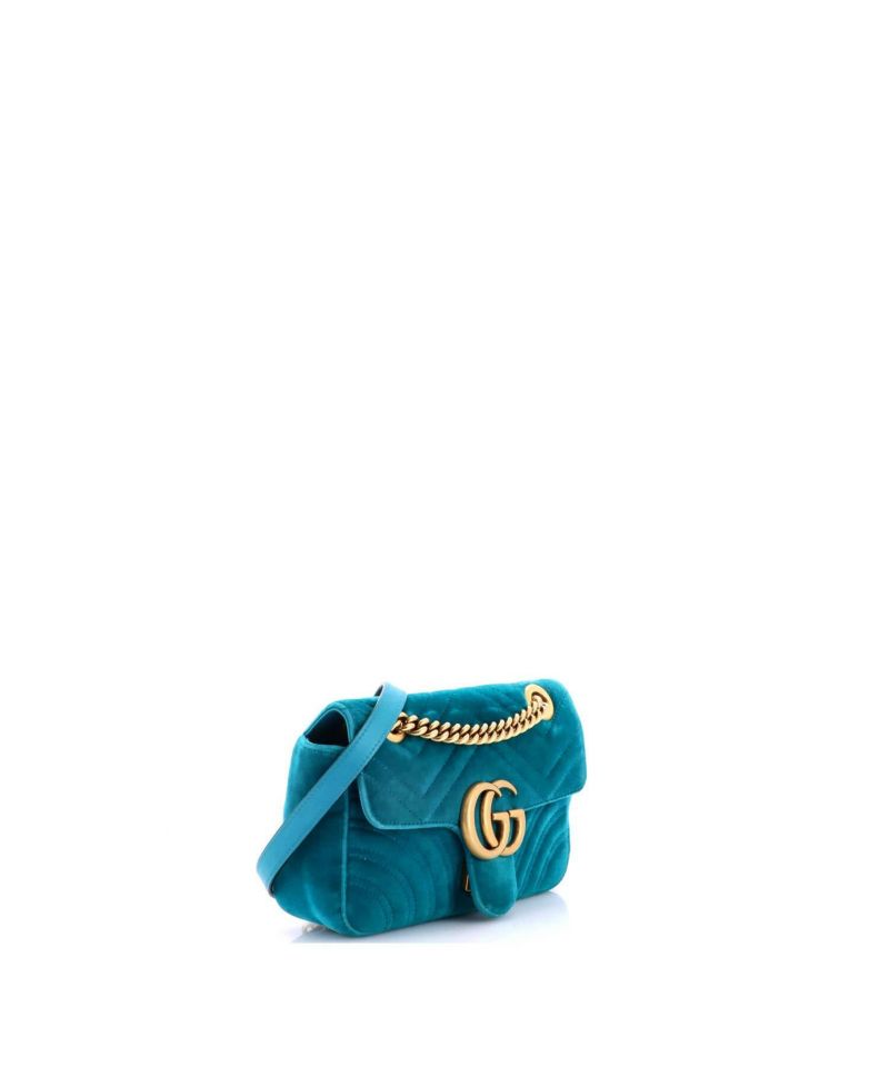 Small GG Marmont Flap Bag Matelasse Velvet