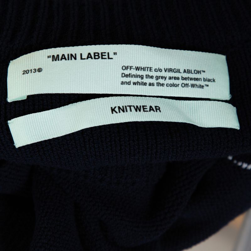 Men's Logo Intarsia Knit Distressed Jumper