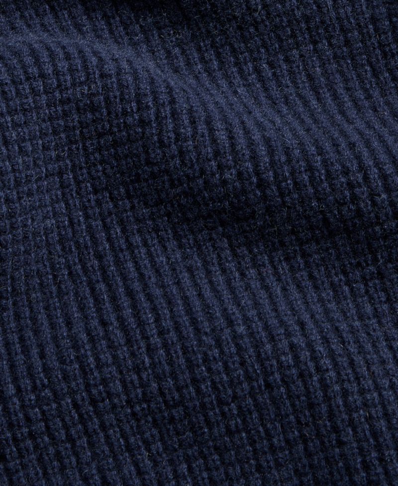 Men's Cashmere Wool Blend Long-Sleeve Waffle Wool Crewneck Sweater, Macy's Exclusive