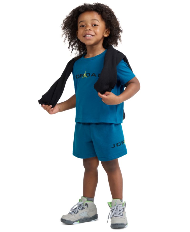 Boys' 2T-7 Stretch T-Shirt and Shorts, 2-Piece Set