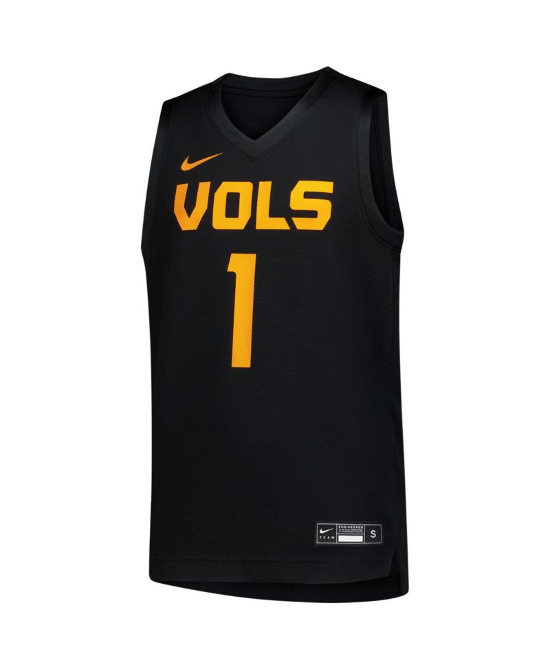 Big Boys and Girls 1 Black Tennessee Volunteers Replica Basketball Jersey