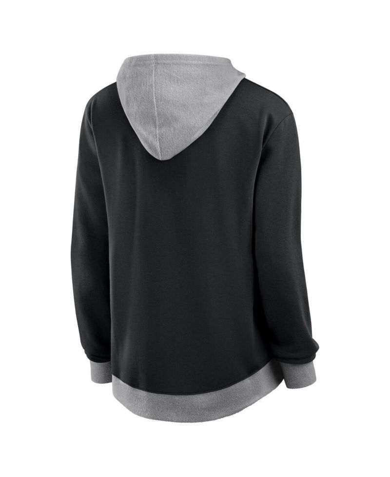 Women's Black Cincinnati Bengals Hit It French Terry Full-Zip Hoodie