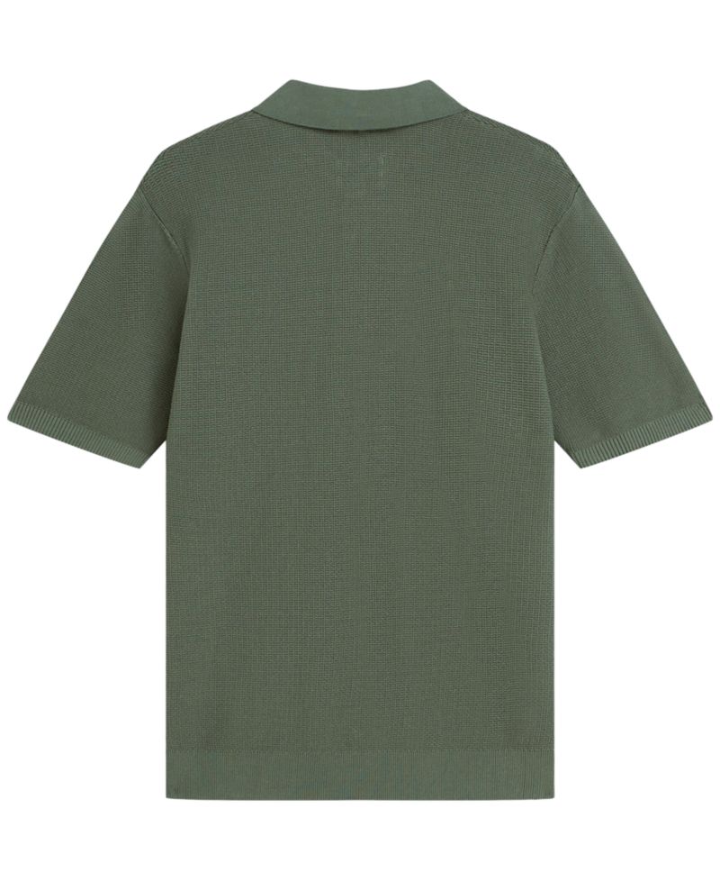 Men's Structured Regular-Fit Knitted Polo Shirt