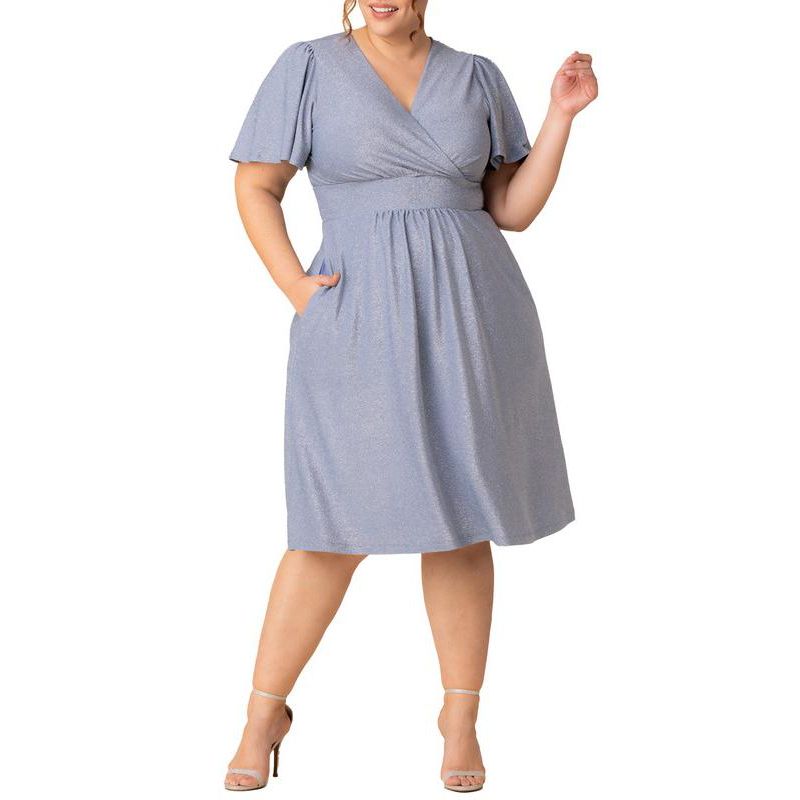 Plus Size Crystal Cove Cocktail Dress with Pockets