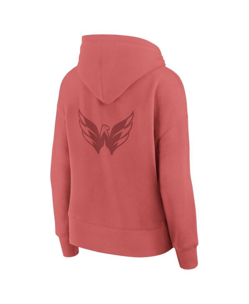 Women's Red Washington Capitals Elements Future Ground Subtle Tonal Pullover Hoodie