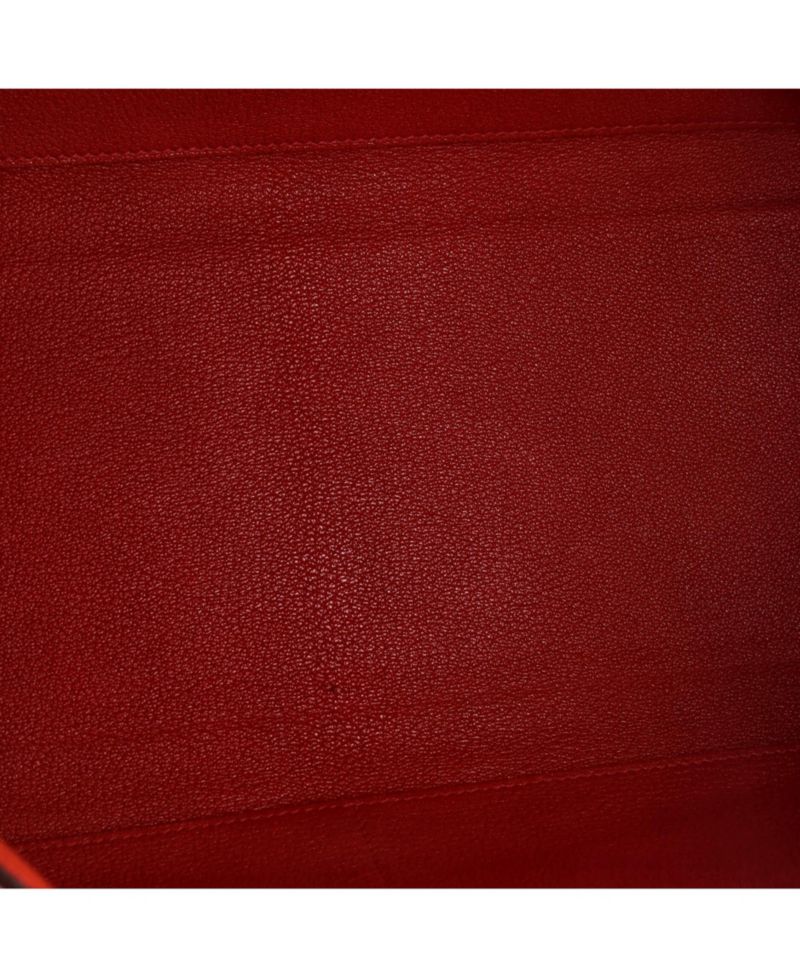 Pre-Owned Hermes Kelly 35 Handbag Red Togo with Palladium Hardware
