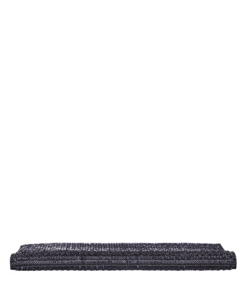 Crystal Embellished Flap Slim Magnetic Snap Clutch