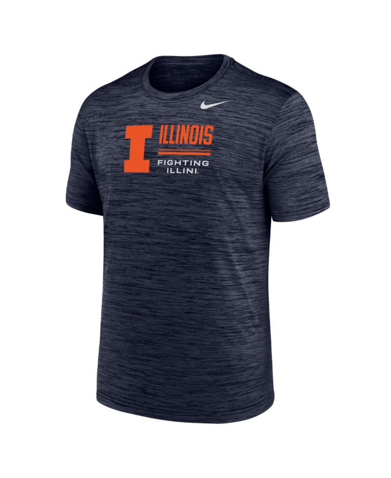 Men's Navy Illinois Fighting Illini Velocity Dri-FIT T-Shirt