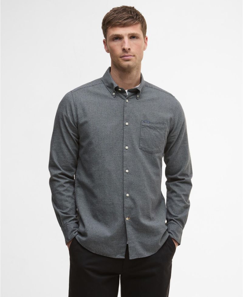 Men's Turner Tailored-Fit Micro-Houndstooth Button-Down Shirt