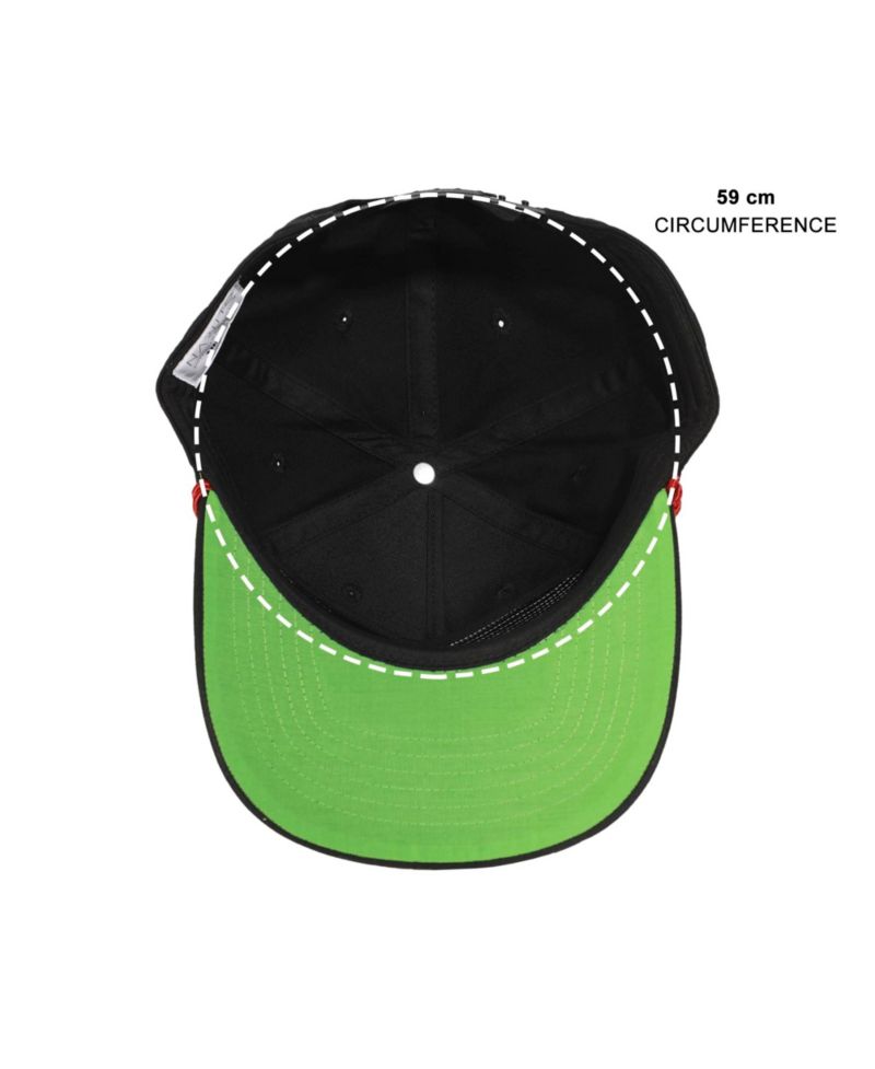 Men's Embroidered Akatsuki Cloud Black Retro Grandpa Snapback Hat