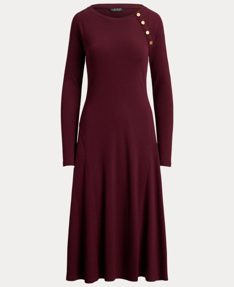 Women's Rib-Knit Midi Crewneck Dress