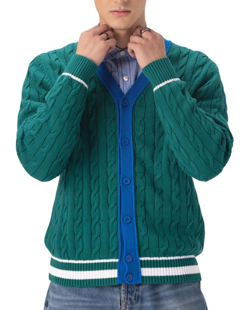 Men's Cable Knit Cardigan