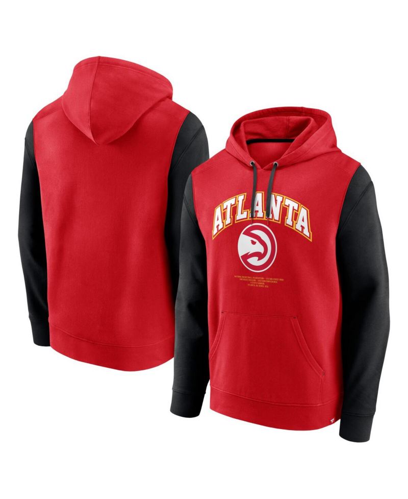 Men's Red Atlanta Hawks Scorer Pullover Hoodie