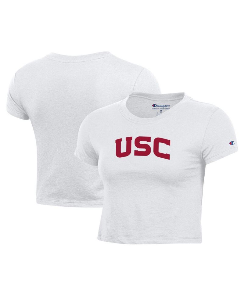 Women's White USC Trojans Core Baby T-Shirt