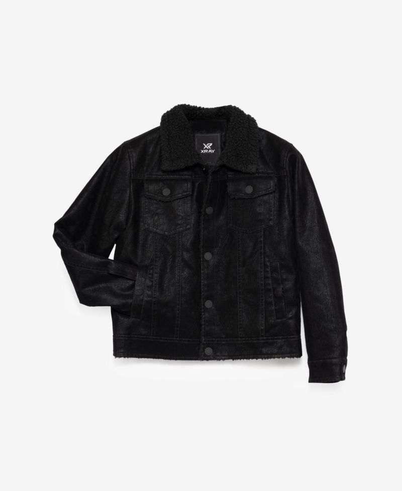 Boys Faux Suede Ranger Jacket With Faux Shearling Lining