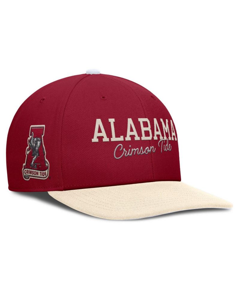 Men's Crimson/Cream Alabama Crimson Tide Pro Legacy Script Snapback Hat