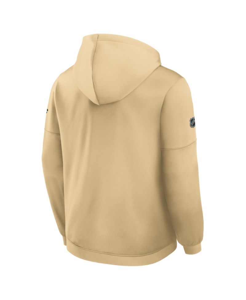 Men's Gold Vegas Golden Knights Authentic Pro Rink Fleece Pullover Hoodie