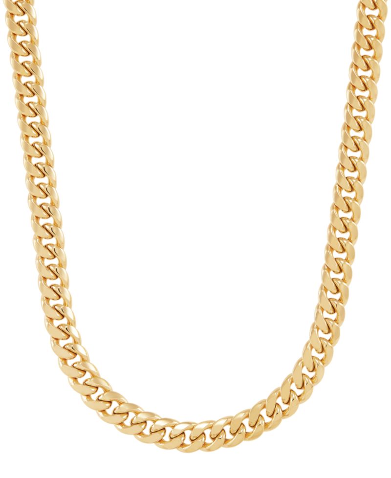 Men's Cuban Chain Necklace in 14k Yellow Gold