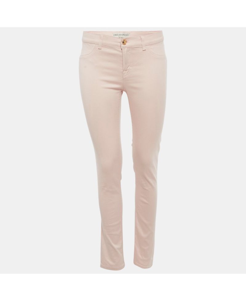 Women's Pink Cotton Low Jeans