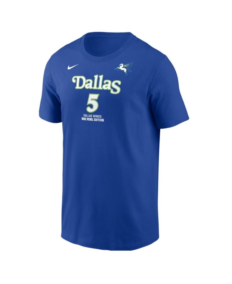 Men's Paige Bueckers Blue Dallas Wings Name & Number Rebel Edition T-Shirt