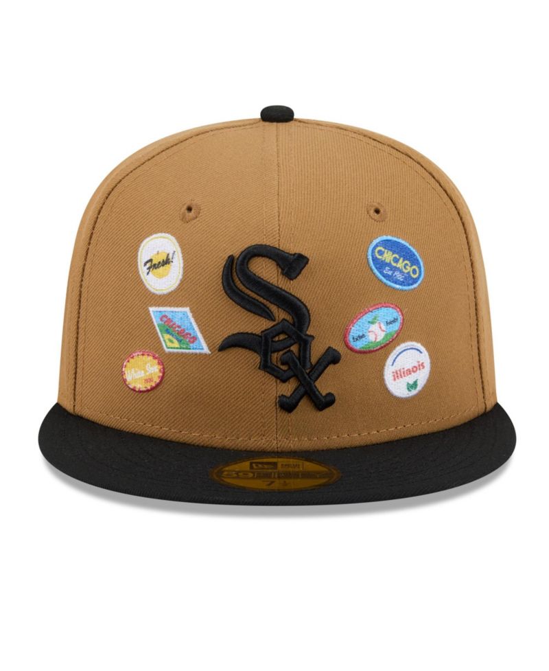 Men's Tan Chicago White Sox Fruit Sticker 59FIFTY Fitted Hat