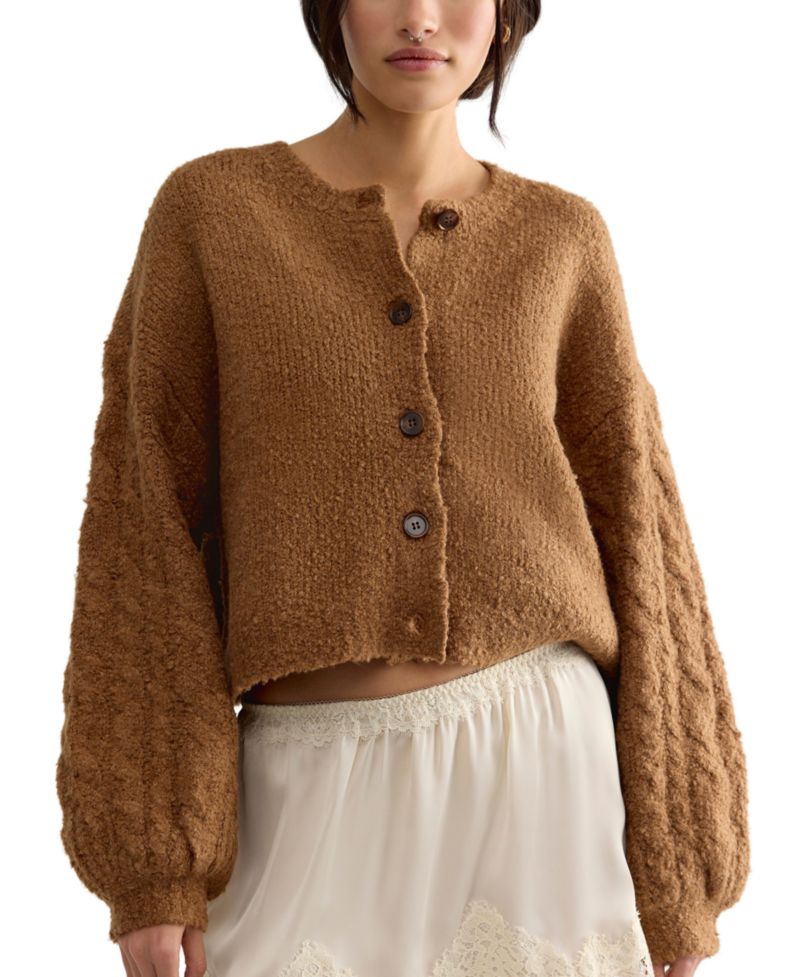 Women's Thistle Cropped Crewneck Cardigan