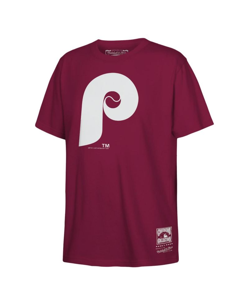 Big Boys and Girls Burgundy Philadelphia Phillies Retro Logo T-Shirt