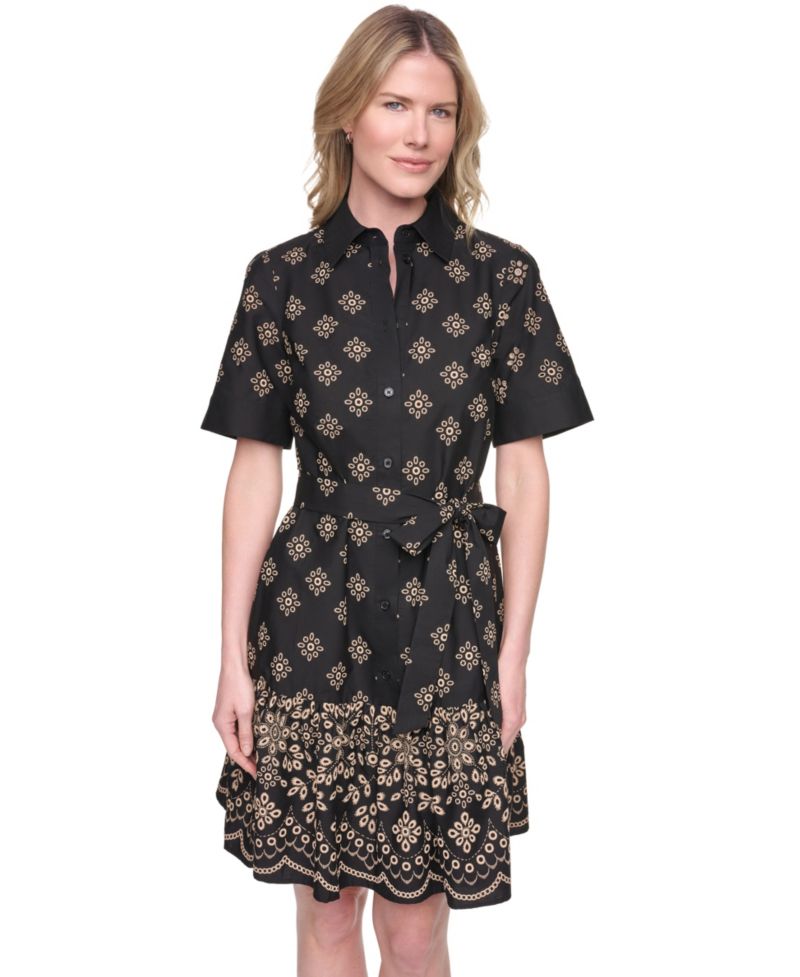Women's Cotton Poplin Shirt-Dress