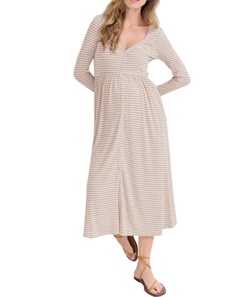 Maternity The Softest Rib Nursing Friendly Dress