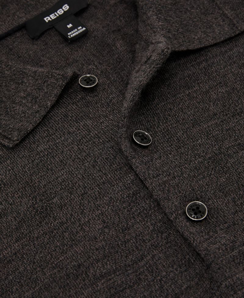 Men's Trafford Long-Sleeve Slim-Fit Merino Wool Polo Shirt