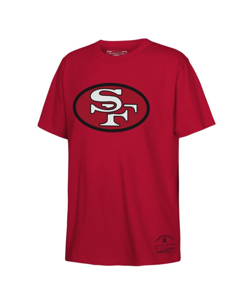 Big Boys and Girls Scarlet San Francisco 49ers Retro Logo T-Shirt