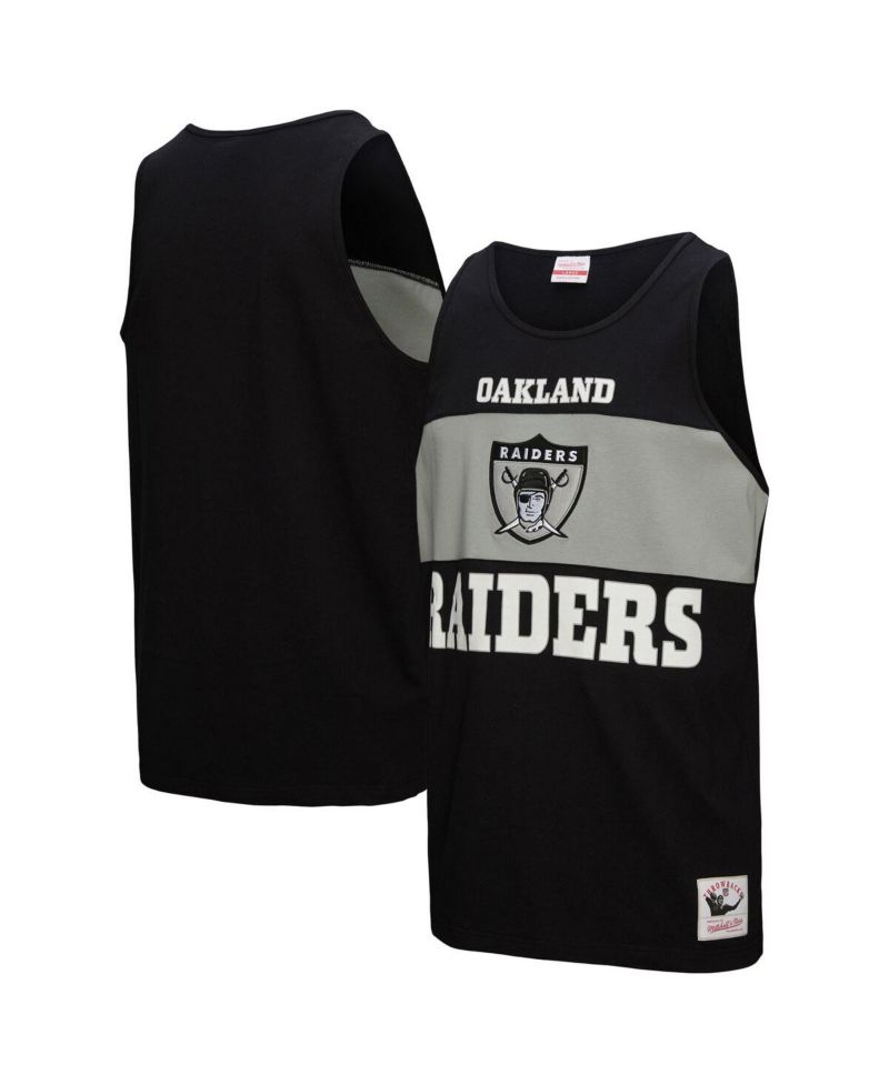 Men's Black Oakland Raiders Retro Color Block Tank Top