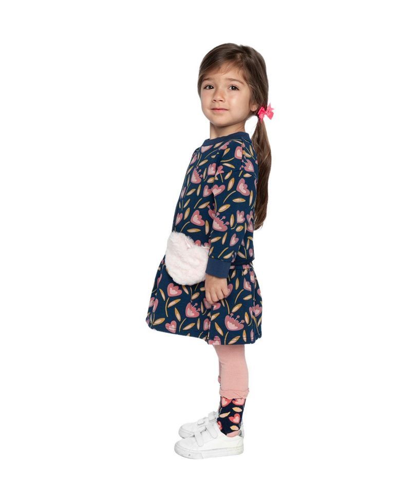 Baby Girl (12M-24M) French Terry Dress Tulip Print