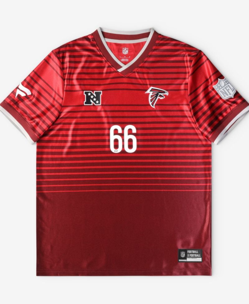 Men's Red Atlanta Falcons Football x Football V-Neck Fan Jersey