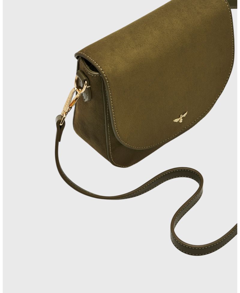 Beth Faux Suede Saddle Bag