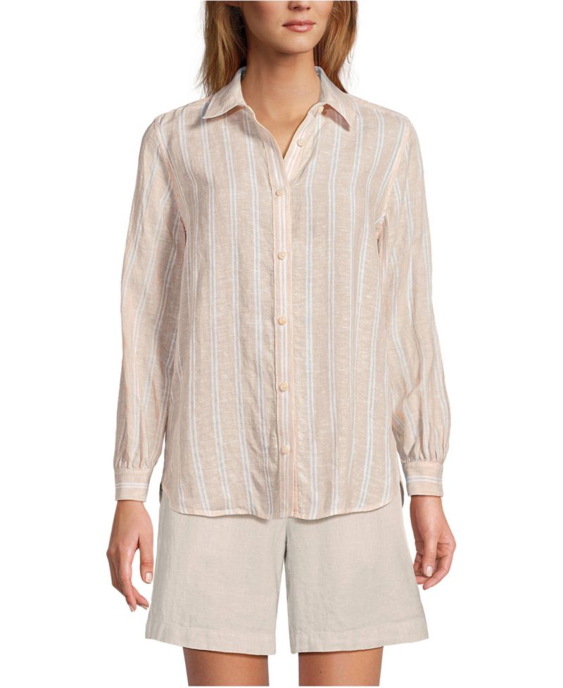 Women's Linen Long Sleeve Feminine Shirt