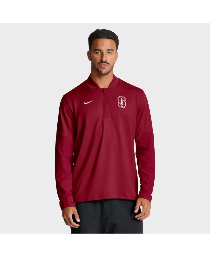 Men's Crimson Stanford Cardinal One Goal Performance Half-Zip Pullover Hoodie