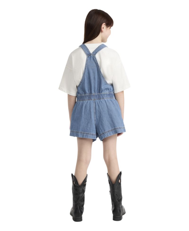 Girls' 7-16 Apron Neck Shortalls