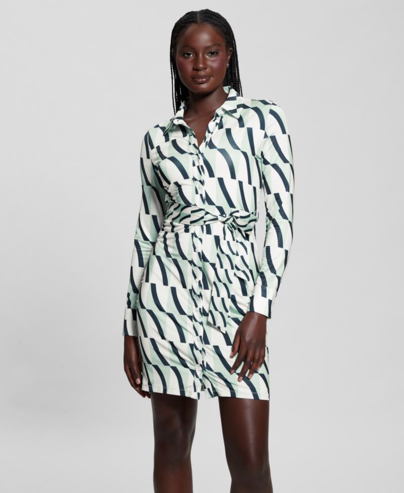 Women's Zora Button-Front Long-Sleeve Dress