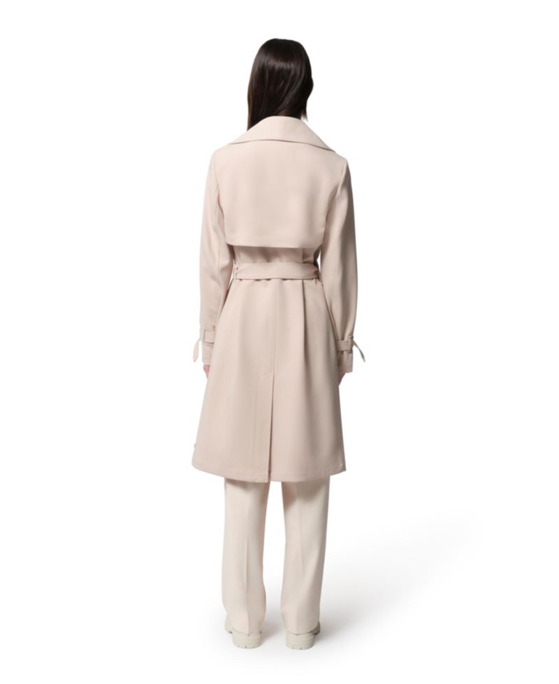 Womens OLIVIA Relaxed-Fit Belted Trench With Cascade Collar