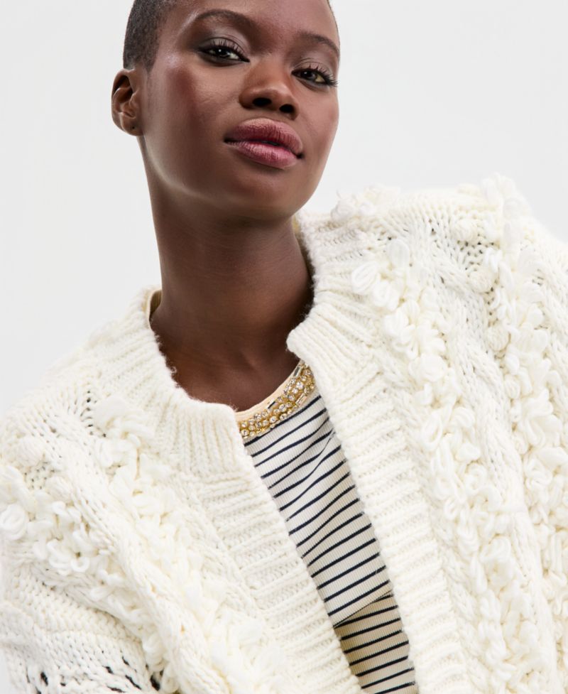 Women's Chunky Loop Cardigan Sweater