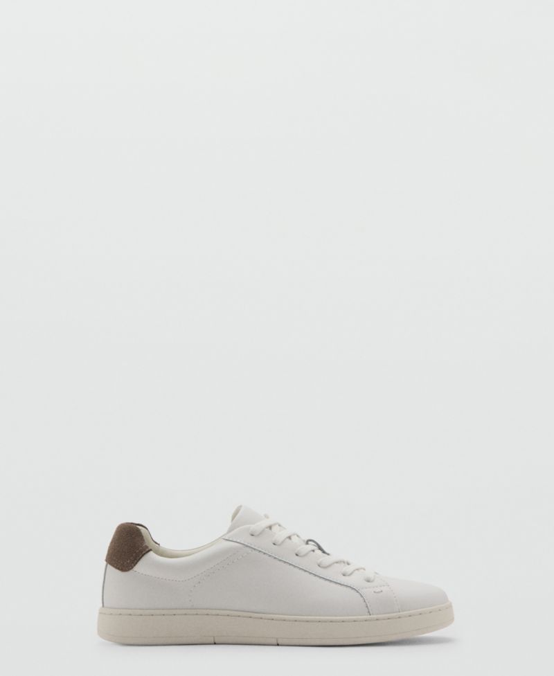 Men's Contrasting Panel Leather Sneakers