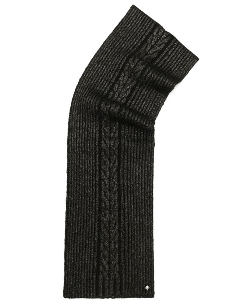 Women's Metallic Cable Knit Scarf